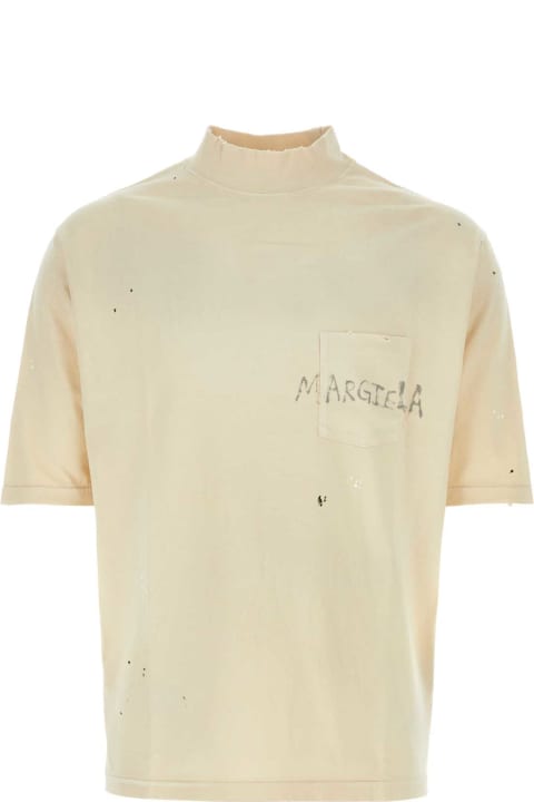メンズ新着アイテム Maison Margiela Ivory Cotton T-shirt