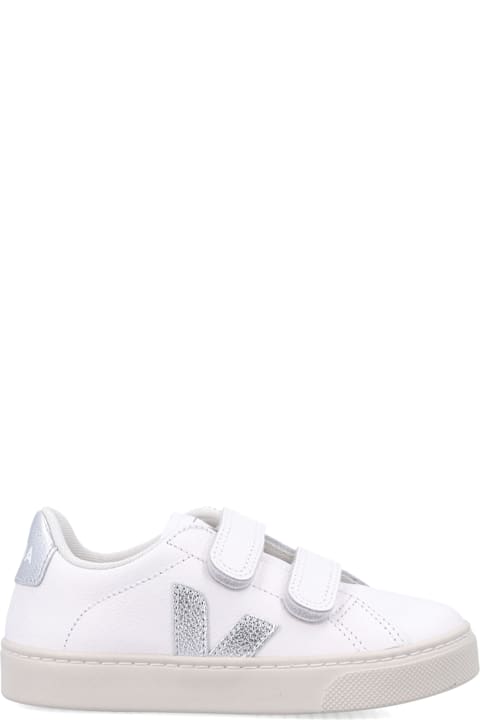 Homeware Veja Kid - Veja Esplar Leather Sneakers White Silver