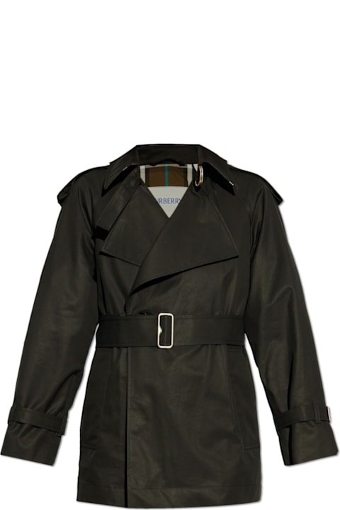 أدوات منزلية Burberry Gabardine Belted Trench Jacket