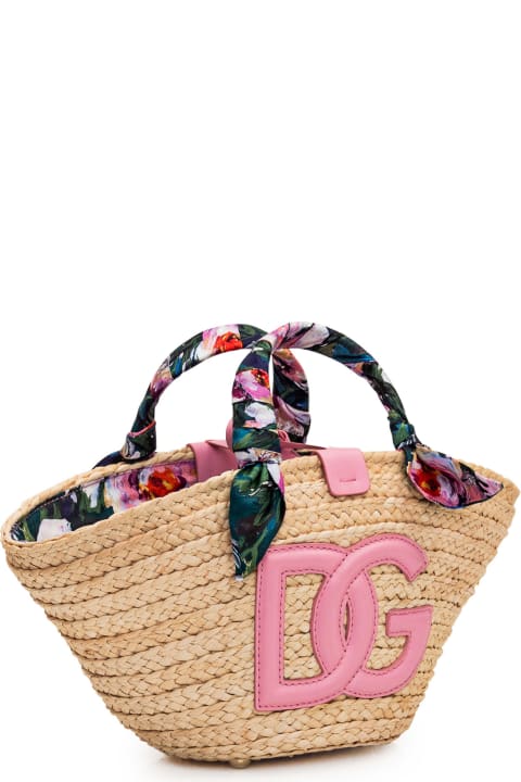 Dolce & Gabbana Totes for Women Dolce & Gabbana Kendra Raffia Shopping Bag
