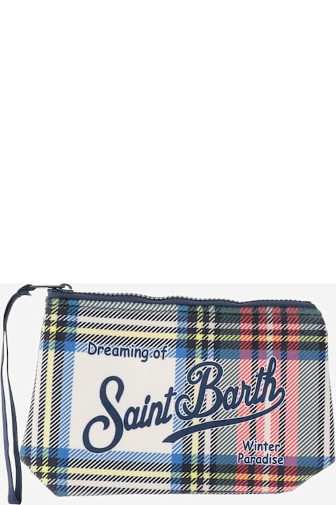 MC2 Saint Barth for Women MC2 Saint Barth Scuba Clutch Bag With Check Pattern