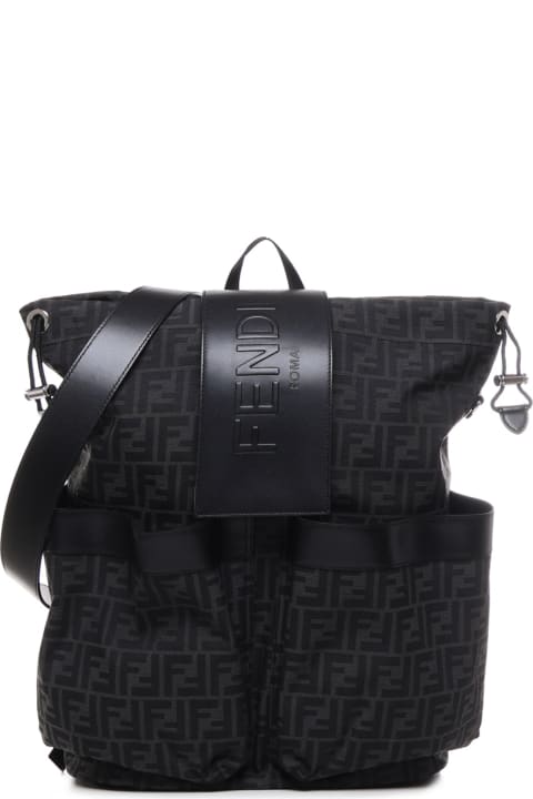 Fendi Backpacks for Men Fendi Logo Backpack In Nylon