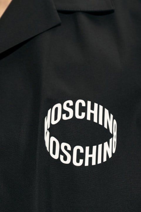 Shirts for Men Moschino Logo Buttoned Shirt