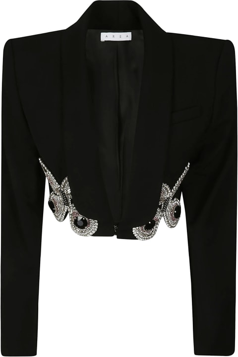 Fashion for Women AREA Embroidered Butterfly Cropped Blazer