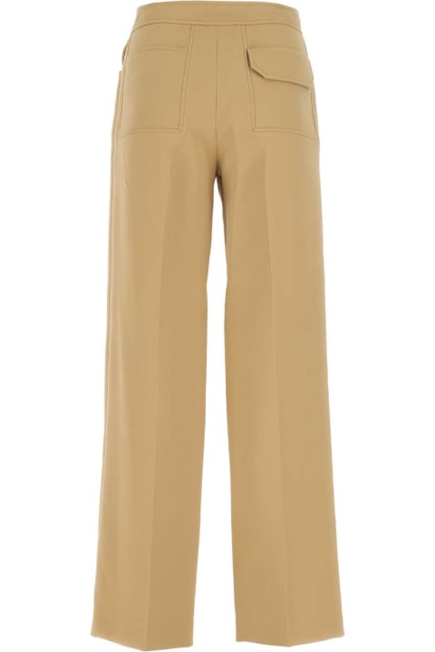 Low Classic Pants & Shorts for Women Low Classic Camel Polyester Wide-leg Pant