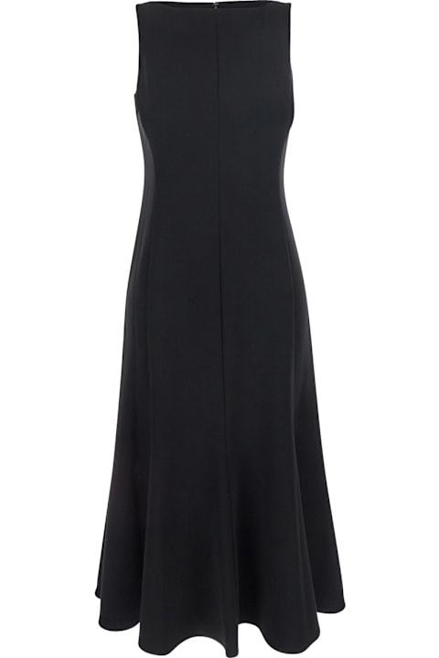 Theory Dresses for Women Theory 'mermaid' Black Sleeveless Dress With Round Neck In Tech Fabric Woman