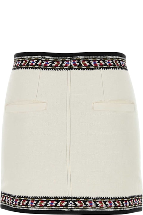 Marant Étoile for Women Marant Étoile White Viscose Blend Zeria Mini Skirt