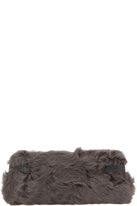 Brunello Cucinelli for Kids Brunello Cucinelli Fur Clutch Bag