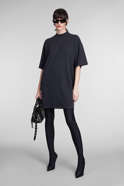 Fashion for Women Balenciaga Dress In Black Cotton