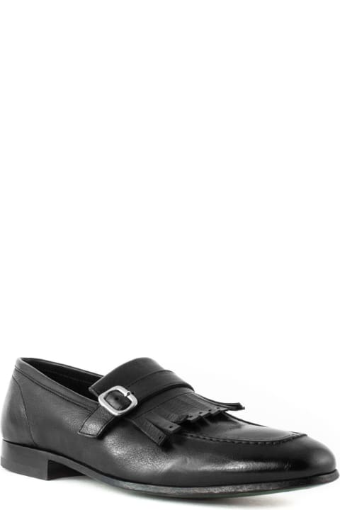 Green George for Women Green George Black Leather Loafer