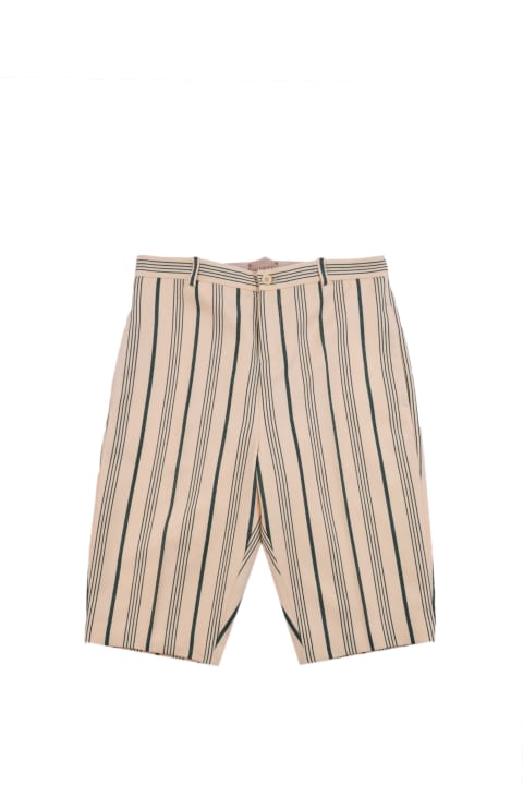Shorts In Striped Wool