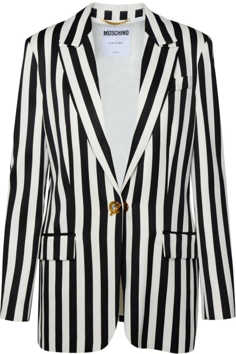 ウィメンズ Moschinoのコート＆ジャケット Moschino Striped Single Breasted Blazer Moschino