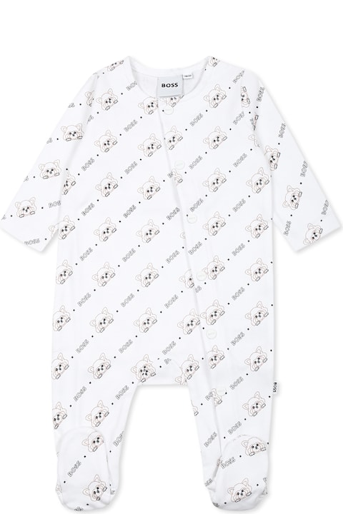 Homeware Hugo Boss White Babygrow Set For Baby Boy With Logo