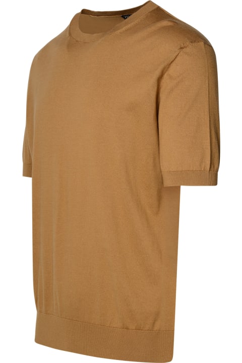 Zegna Topwear for Men Zegna Brown Cotton T-shirt