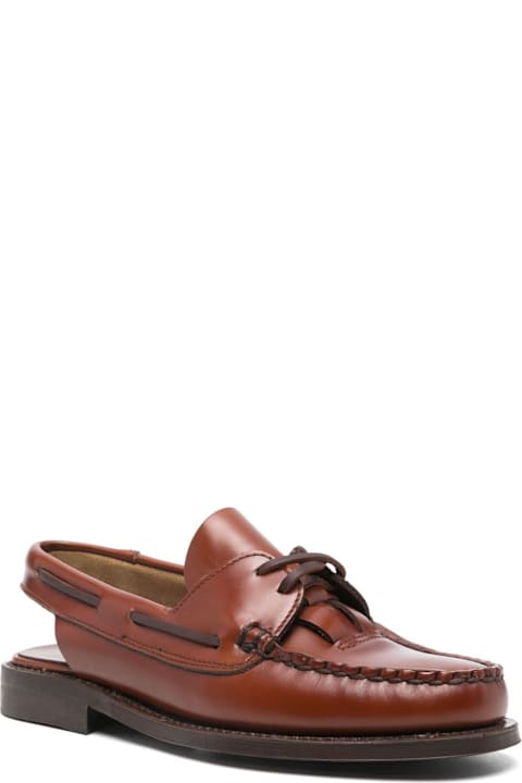 Hereu for Kids Hereu Saler Leather Slingback Loafers