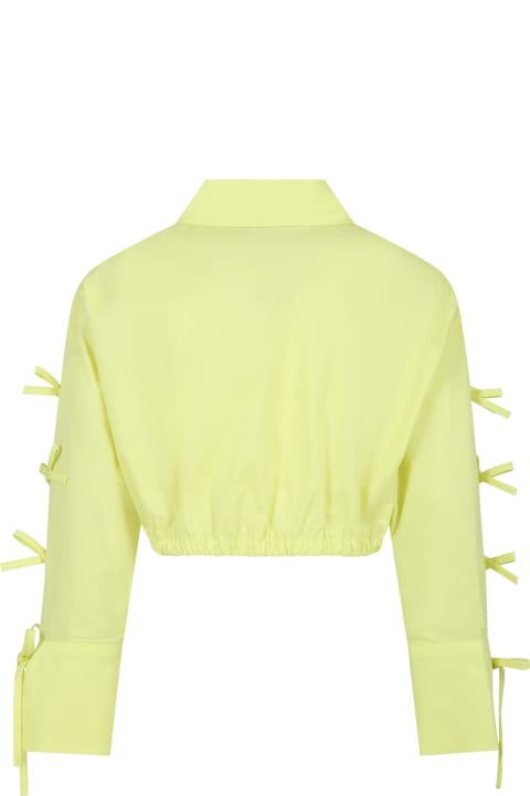 MSGM for Kids MSGM Yellow Shirt For Girl With Bows