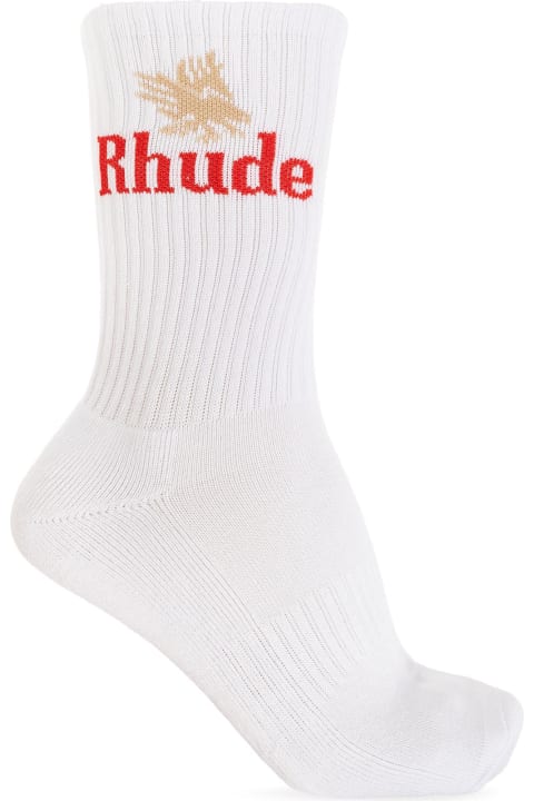 メンズ Rhudeのアンダーウェア Rhude Rhude Socks With Logo