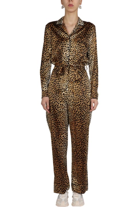 Jumpsuits for Women Dolce & Gabbana Animal Pattern Satin Jumpsuit