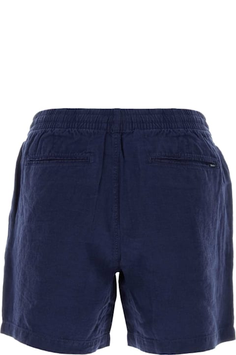 メンズ Polo Ralph Laurenのボトムス Polo Ralph Lauren Navy Blue Linen Shorts
