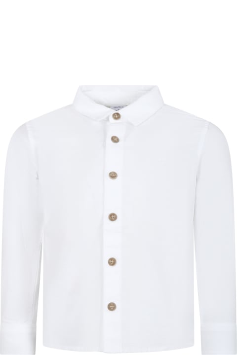 Petit Bateau Shirts for Boys Petit Bateau White Shirt For Boy