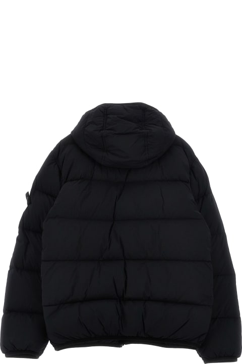 Stone Island for Boys Stone Island Logo Patch Hooded Down Jacket