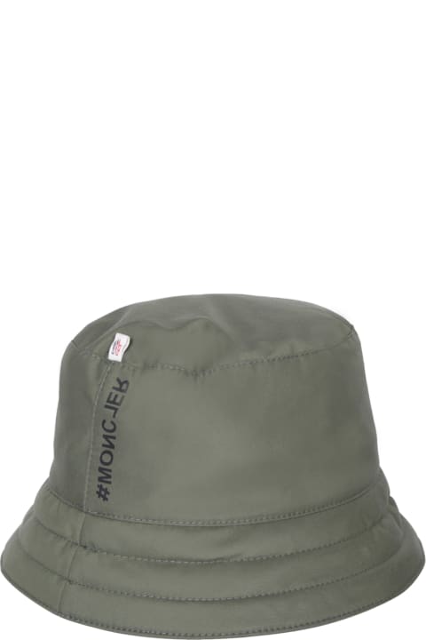 Hats for Women Moncler Grenoble Nylon Green Bucket Cap