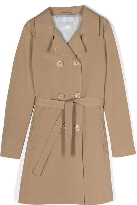 Coats & Jackets for Girls Herno Double-breasted Trench Coat