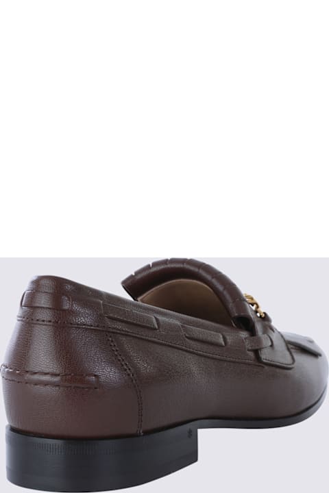 Valentino Garavani Shoes for Men Valentino Garavani Brown Leather Loafers