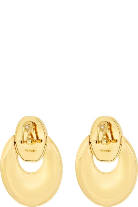 Homeware Saint Laurent Rhinestone Disc Earrings