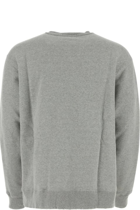 Grey Cotton Blend Oversize Sweatshirt