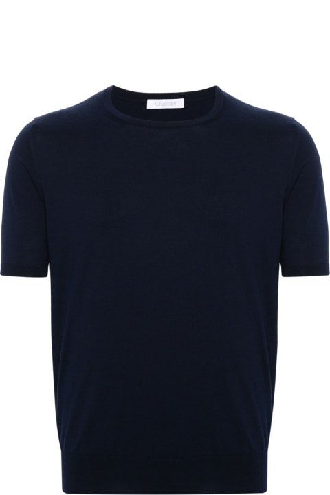 Cruciani for Women Cruciani Navy Blue Cotton T-shirt