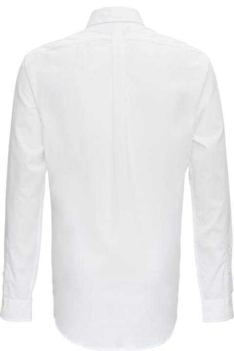 Fashion for Men Polo Ralph Lauren White Classic Collar Shirt In Cotton Poplin Man Polo Ralph Lauren