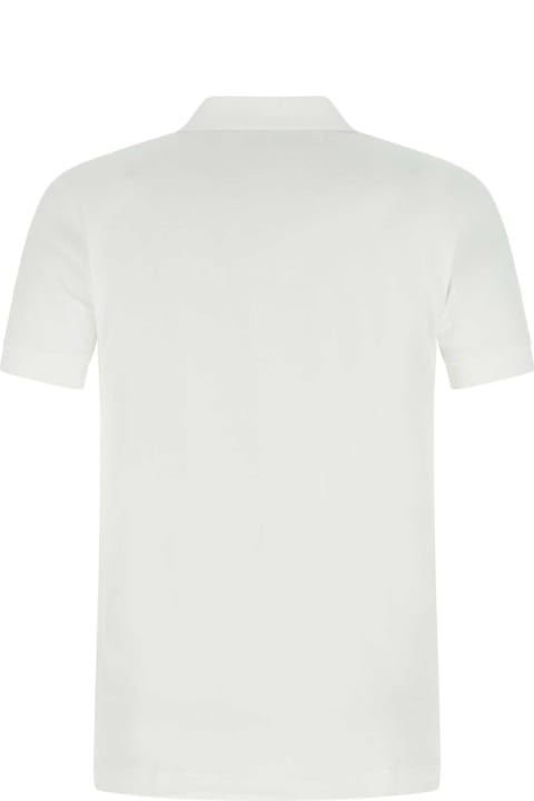 Comme des Garçons Play Topwear for Men Comme des Garçons Play White Piquet Polo Shirt