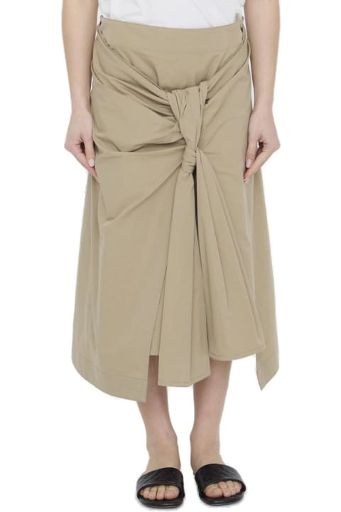 Bottega Veneta Sale for Women Bottega Veneta Asymmetric Hem Midi Skirt