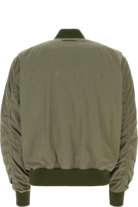 1989 Studio Coats & Jackets for Men 1989 Studio Army Green Polyester Bomber Jacket