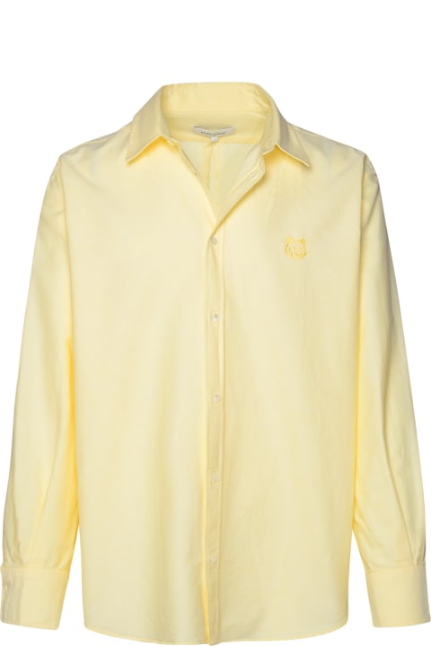 Maison Kitsuné Shirts for Men Maison Kitsuné Yellow Cotton Shirt