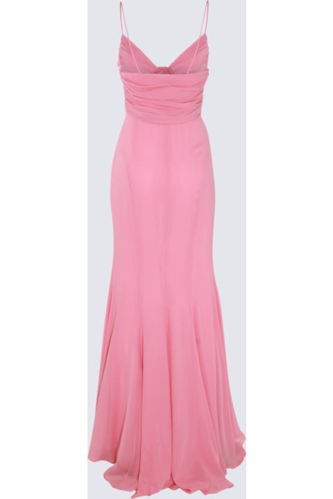 Blumarine for Kids Blumarine Pink Silk Maxi Dress