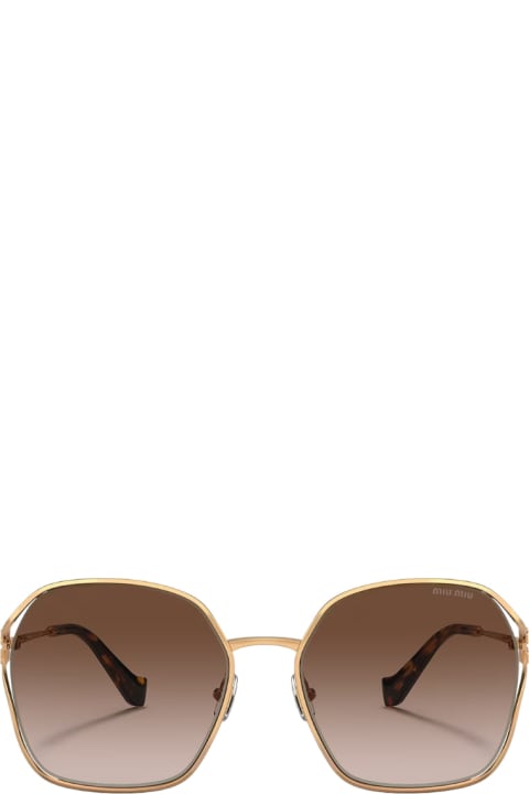 Miu Miu Sale for Women Miu Miu 0mu 52ws - Gold Sunglasses