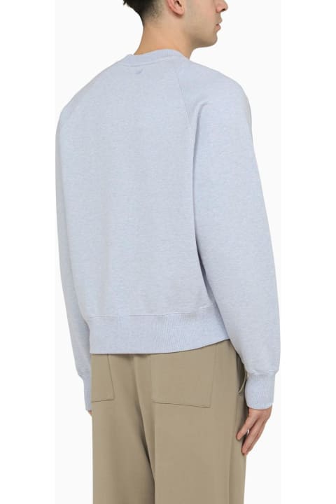 Fleeces & Tracksuits for Men Ami Alexandre Mattiussi Ami De Coeur Cashmere Blue Crewneck Sweatshirt