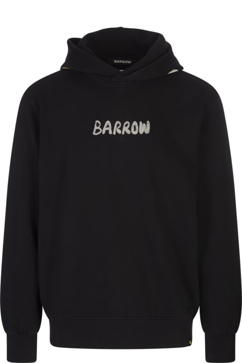 Barrow for Women Barrow Black Hoodie With Logo Lettering On Chest And Hood