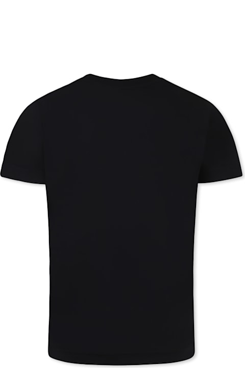 أدوات منزلية Dsquared2 Black T-shirt For Boy With Logo