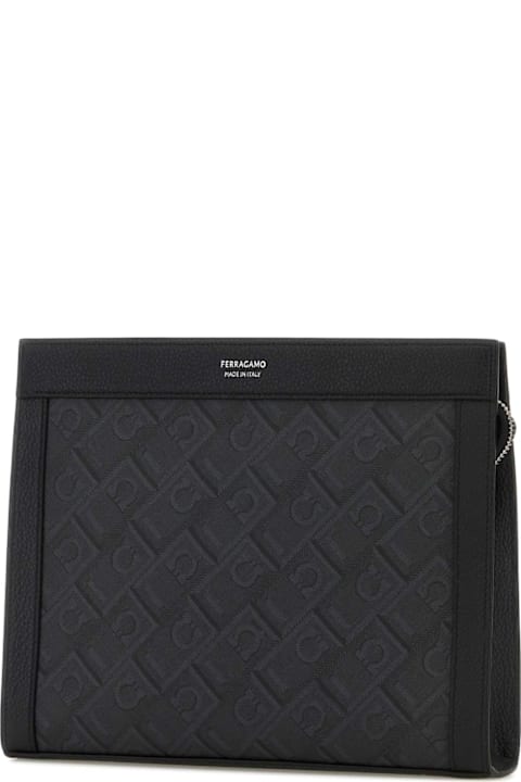 Ferragamo for Kids Ferragamo Printed Canvas Clutch