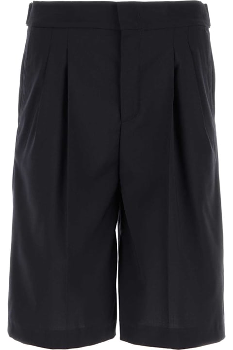 PT Torino سراويل لـ القسم الرجالي PT Torino Midnight Blue Stretch Polyester Blend Bermuda Shorts