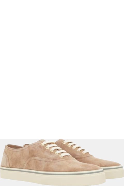 أدوات منزلية Brunello Cucinelli Beige Leather Sneakers