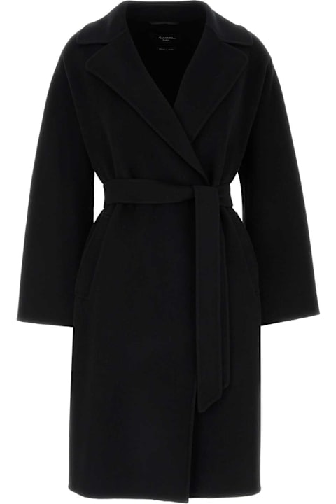 Weekend Max Mara for Women Weekend Max Mara Black Wool Blend Civada Coat