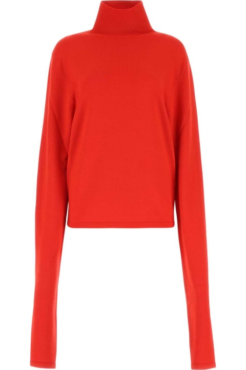 The Row Women The Row Red Wool Carlus Sweater