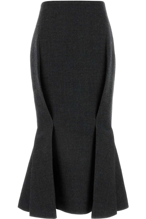 Prada تنورات لـ السيدات Prada Charcoal Wool Skirt