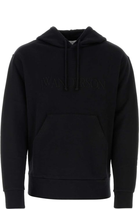 メンズ フリース＆ラウンジウェア J.W. Anderson Black Cotton Sweatshirt