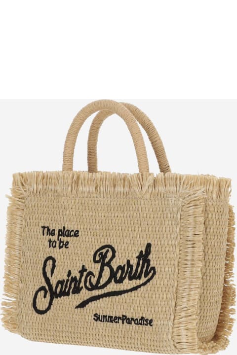 Fashion for Women MC2 Saint Barth Straw Tote Bag With Logo
