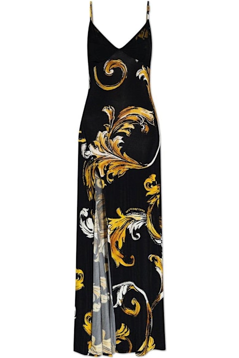 Dresses for Women Versace Jeans Couture Front Slit Maxi Dress